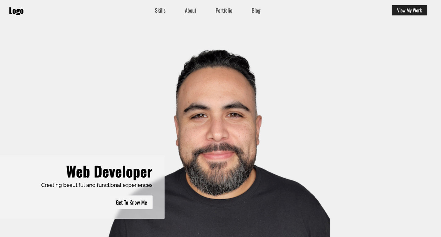 Minimalist Professional Developer Portfolio Template